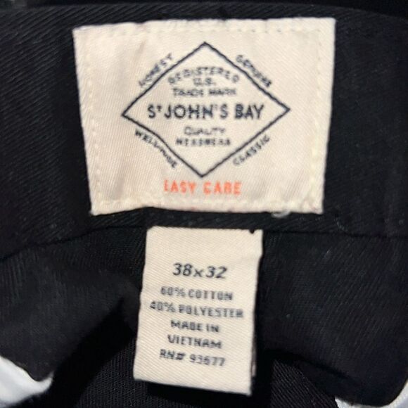 St. John’s Bay black flat front pants size 38 x 32 - Picture 7 of 7
